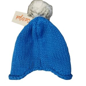 ⚡Cat & Jack Knit Blue Hat Pom Pom New